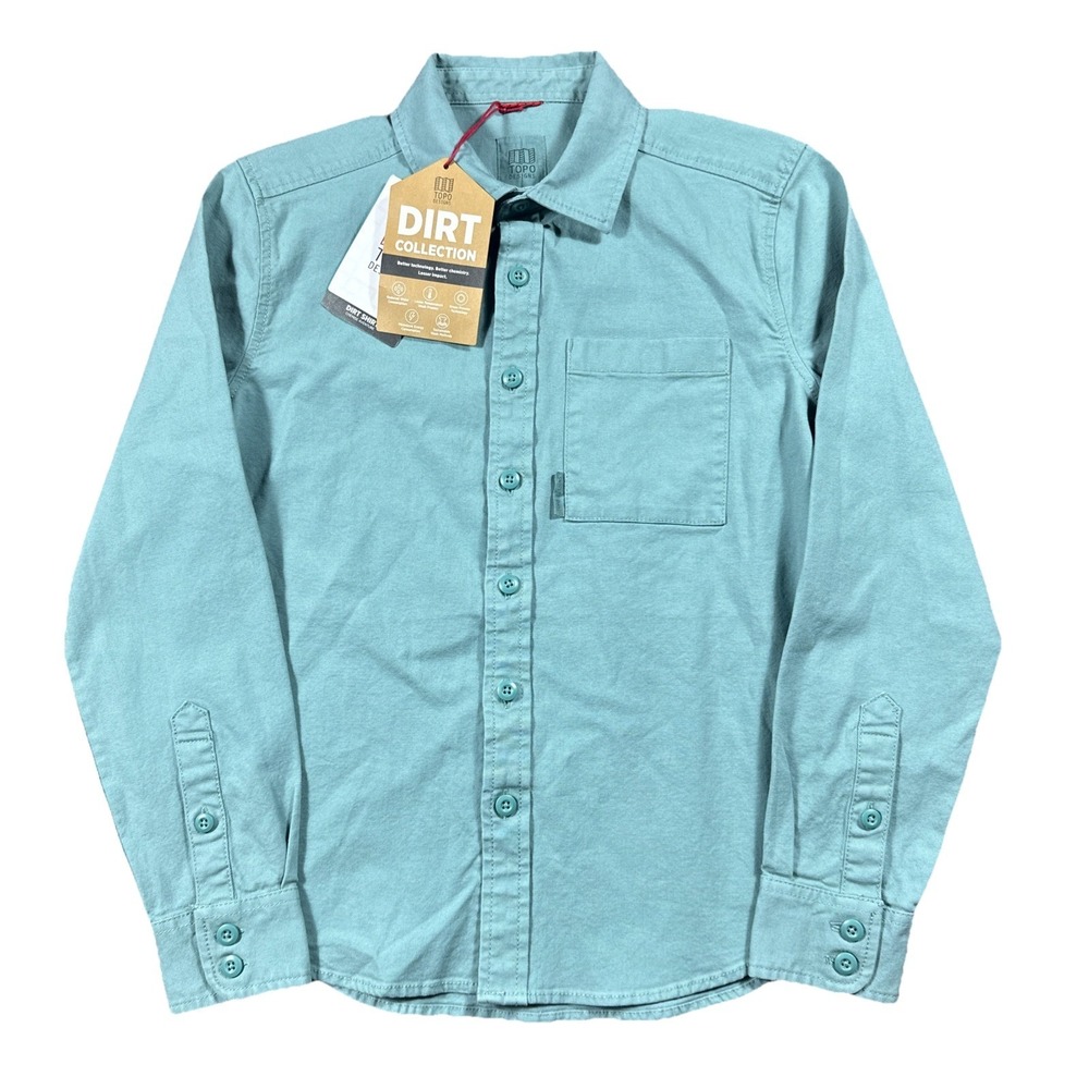 Topo Designs Dirt Shirt Sage Women's Button Up Long Sleeve Size Medium NWT